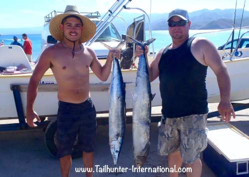 Day 2 on the water for L.P and Paul produced a double handful of more wahoo for them out've Muertos Bay. 
